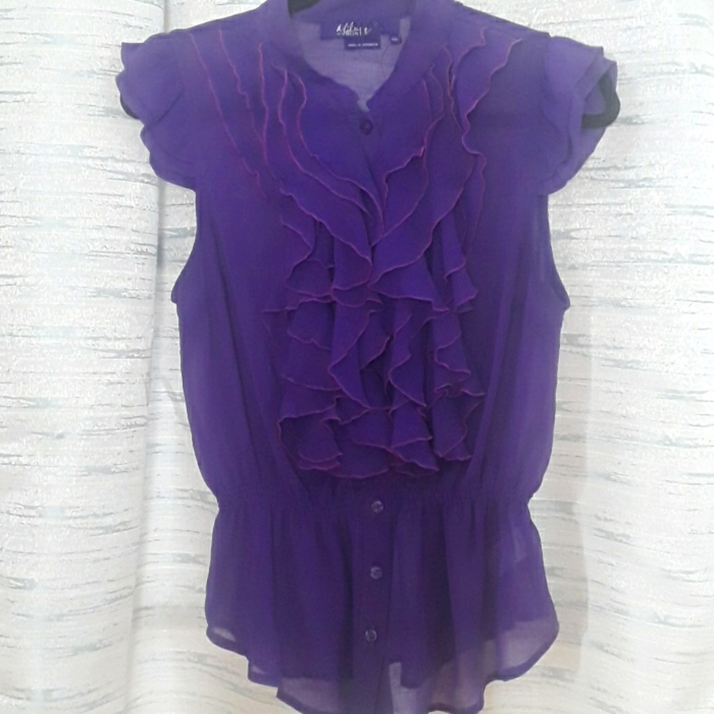 Purple Ruffled Top